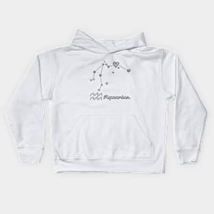 Aquarius zodiac sign Kids Hoodie